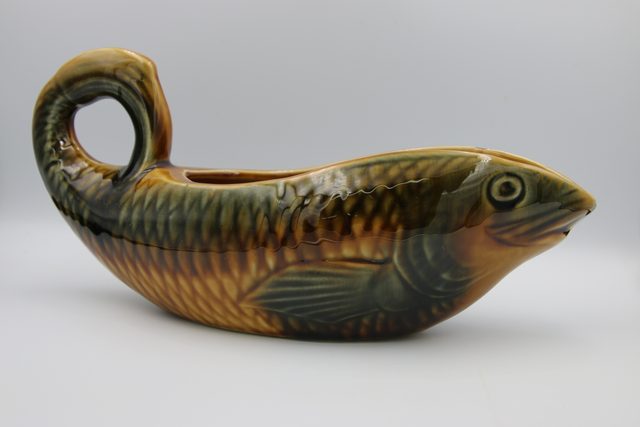 Vase poisson céramique Sarreguemines - photo 1