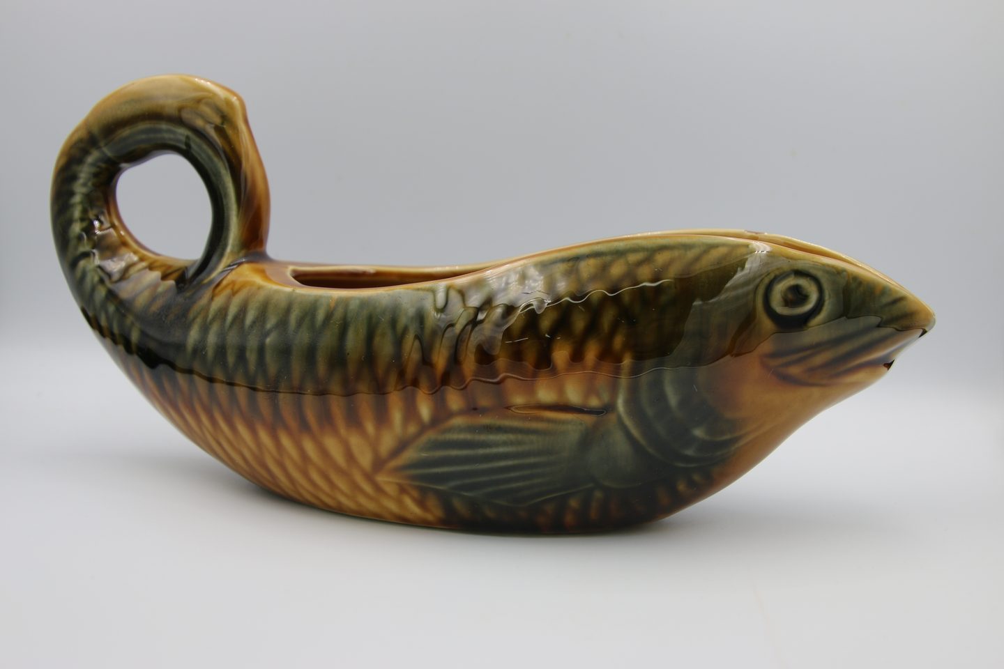 Vase poisson céramique Sarreguemines - photo 1
